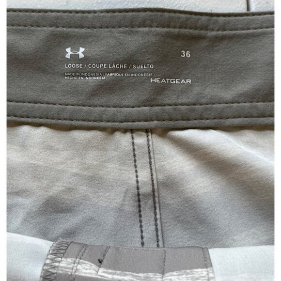 Under Armour Mens Loose Fit Striped Swim Trunks Board Shorts Heatgear Sz 36 READ - Picture 7 of 9